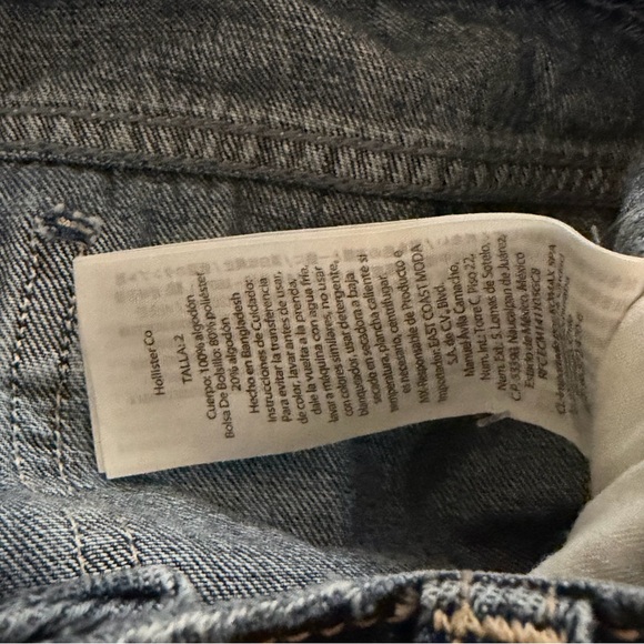 Hollister Denim Blue Women's Shorts Low Rise Baggy Jort Size 26 - Picture 8 of 8